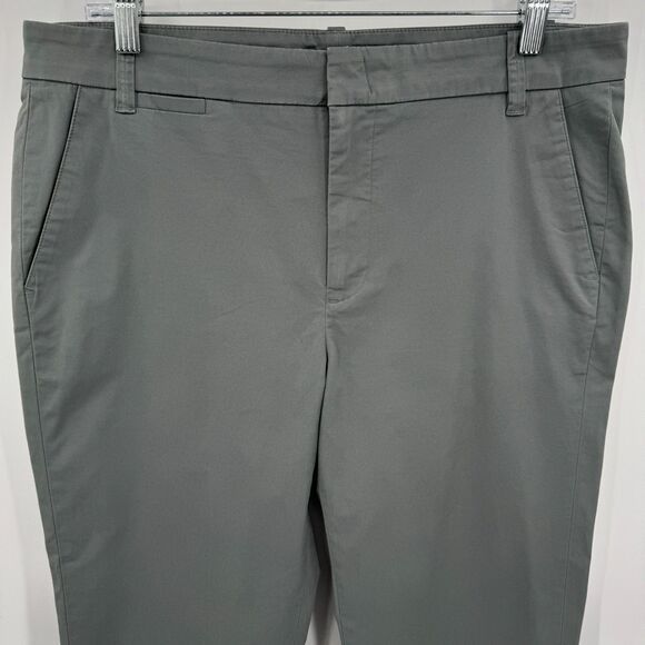 VINCE Gray Classic Coin Pocket Chino Khaki Ankle Pants Size 12 - Picture 2 of 6